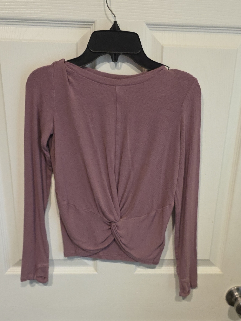 Athleta Twist-Front Long Sleeve Top - Mauve Pink